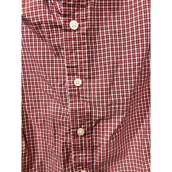 Janie & Jack Red & White Checkered Boys Button-Up Long Sleeve Shirt Size 2T - Picture 3 of 6